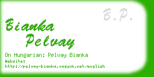 bianka pelvay business card